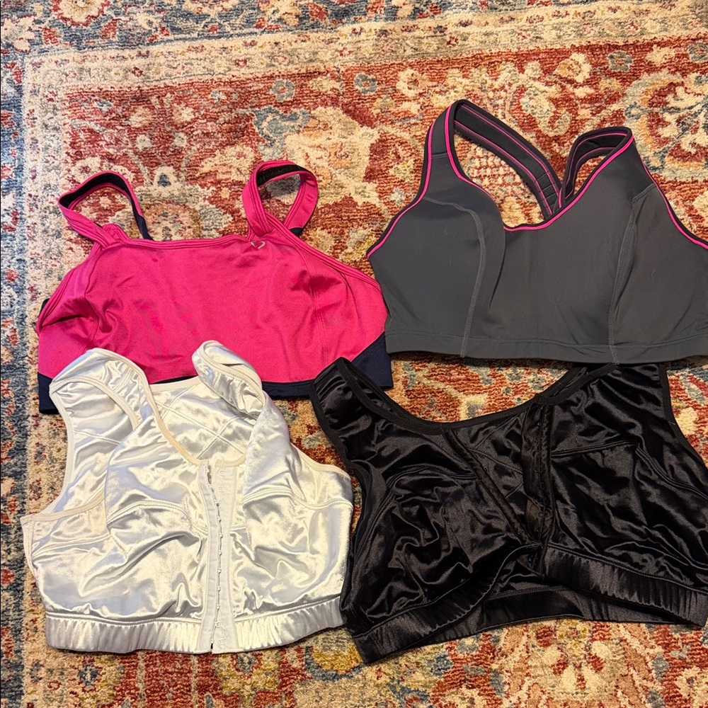 Stylish Women's Sports Bras - Pink, Gray, White, Black